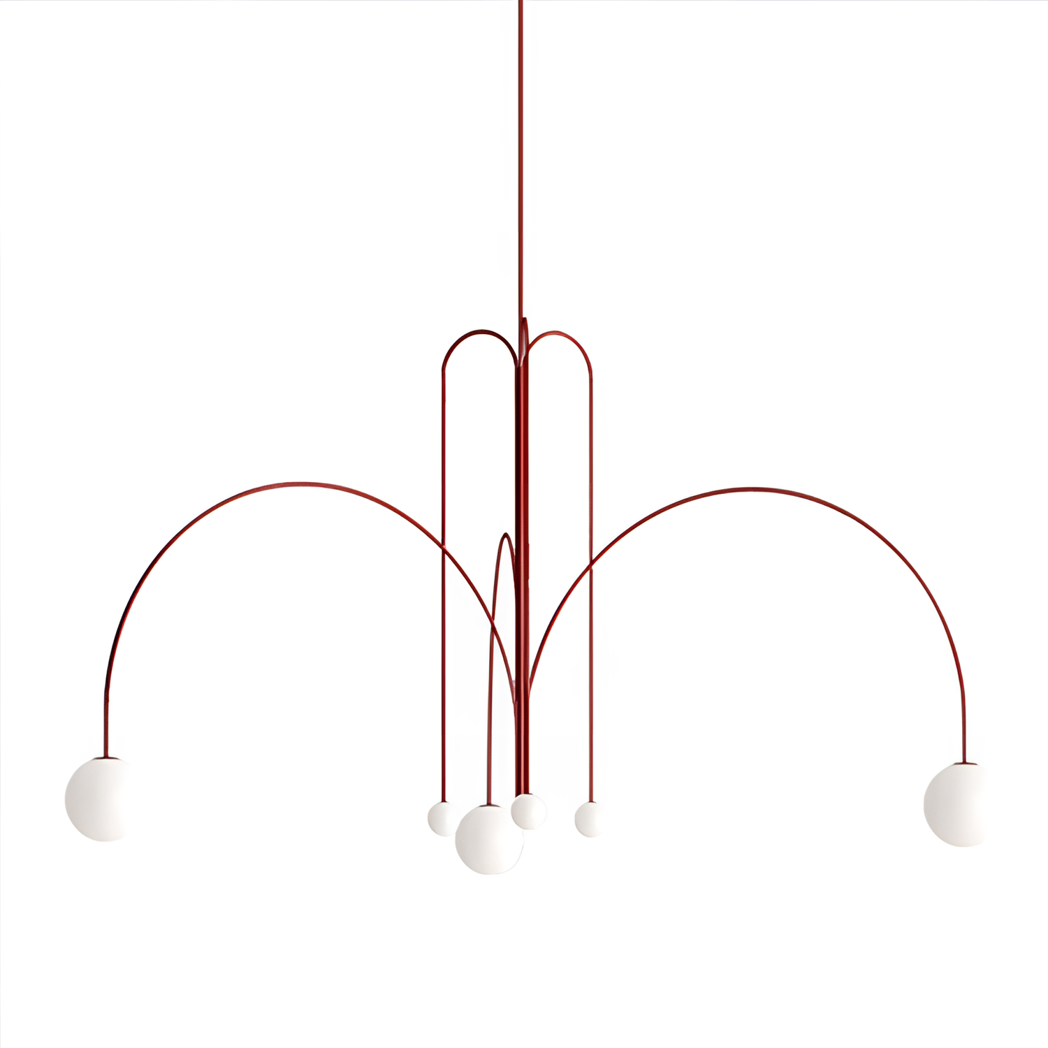 Italian Elegant Red and Gold Chandelier | Lighting | NordicAbode.com