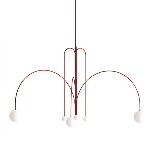 Italian Elegant Red and Gold Chandelier | Lighting | NordicAbode.com