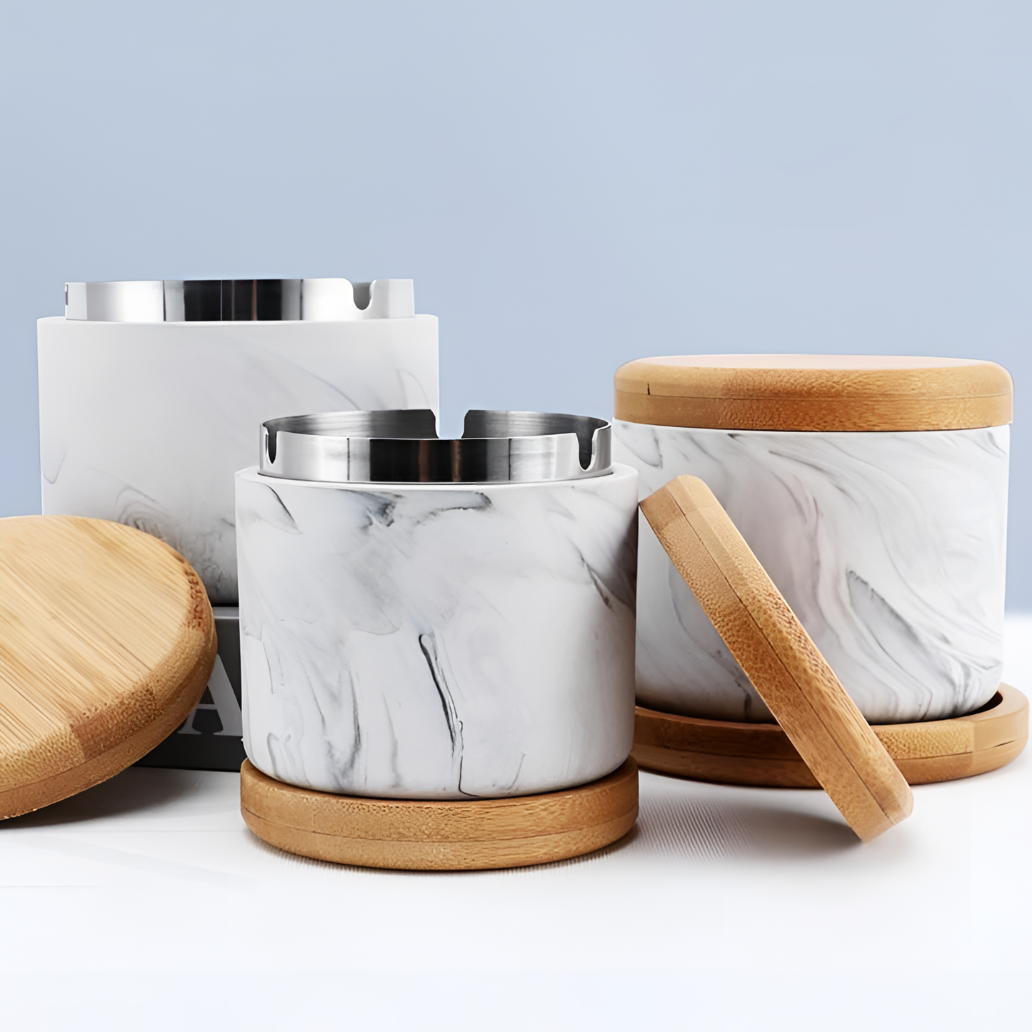 Ceramic Marble Ceramic Jar | Decorative Storage | NordicAbode.com