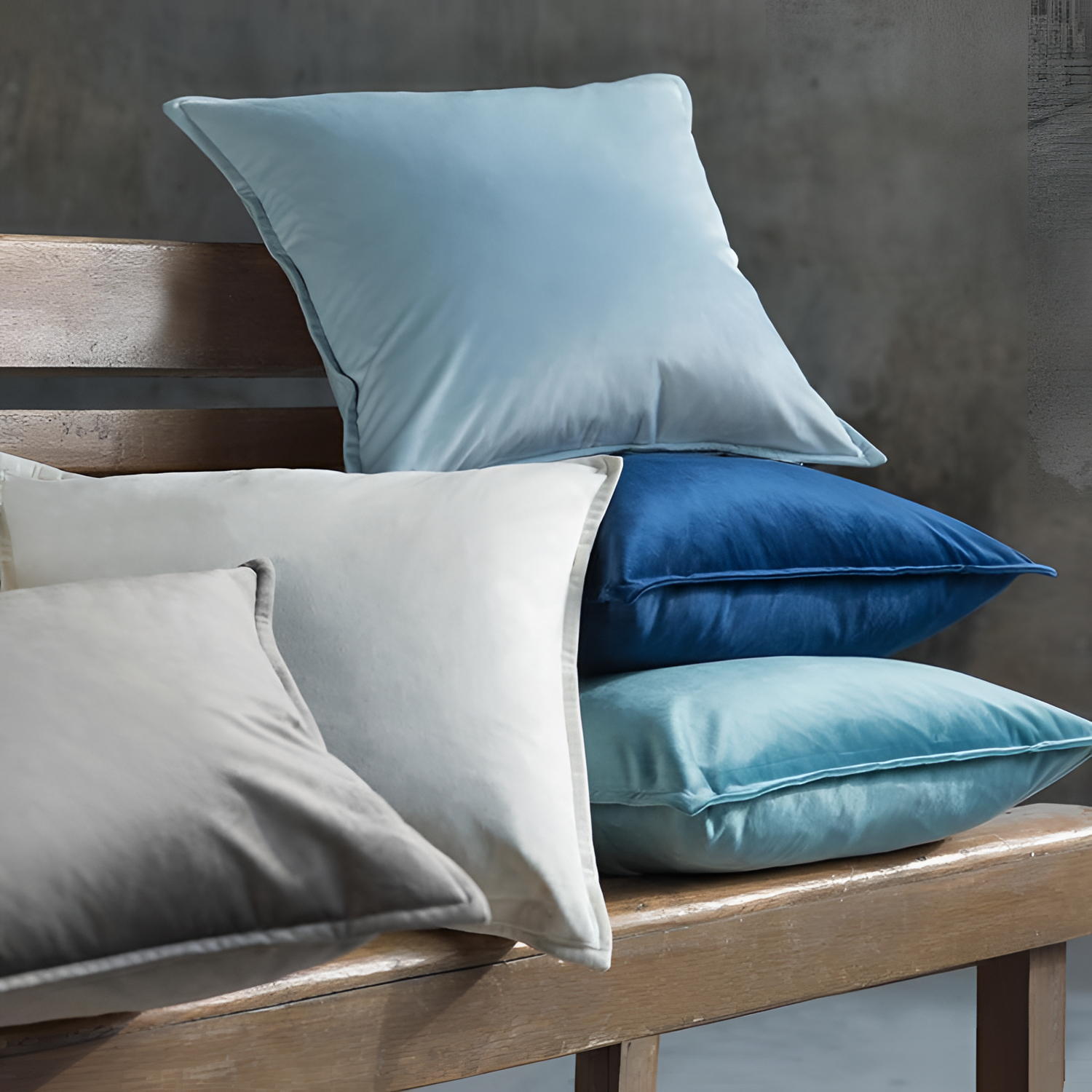 Ribbed Velvet Cushion Covers - Solid Square | Cushion Covers | NordicAbode.com