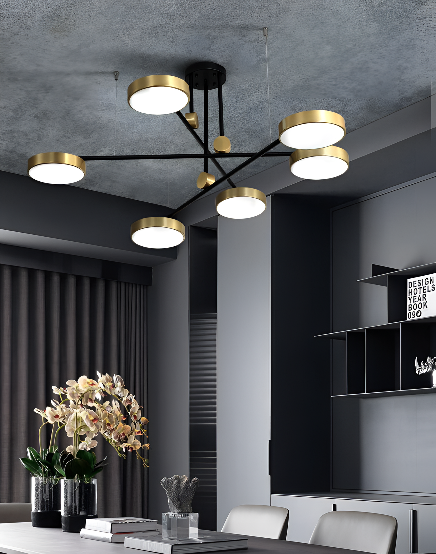 Sartin Modern Black LED Pendant Light | Lighting | NordicAbode.com