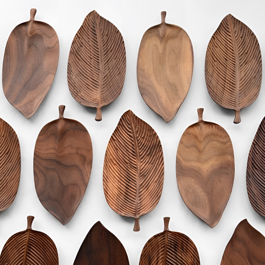 Natural Musowood Leaf Serving Plate | Serveware | NordicAbode.com