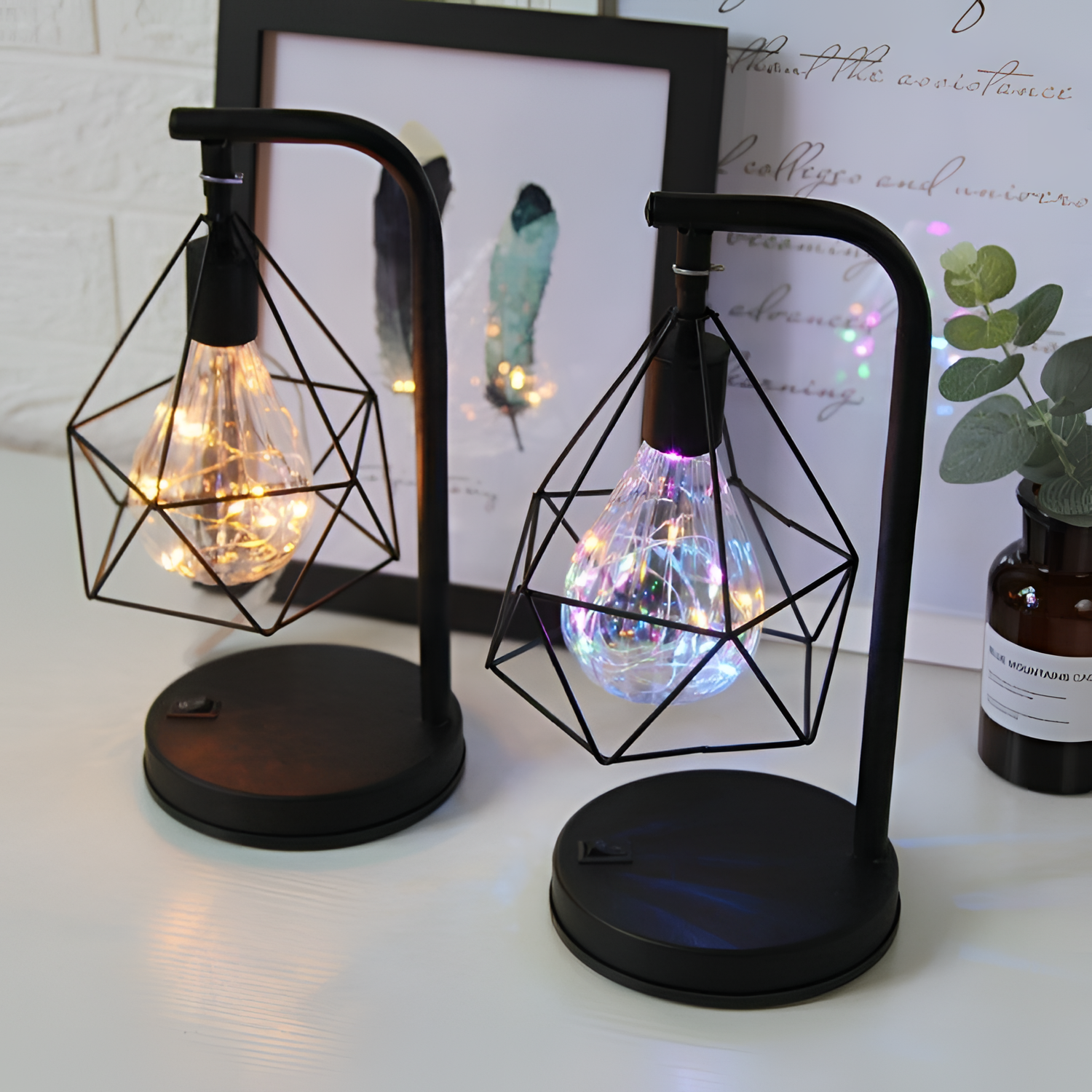 3D Diamond Light - Iron Caged | Lighting | NordicAbode.com