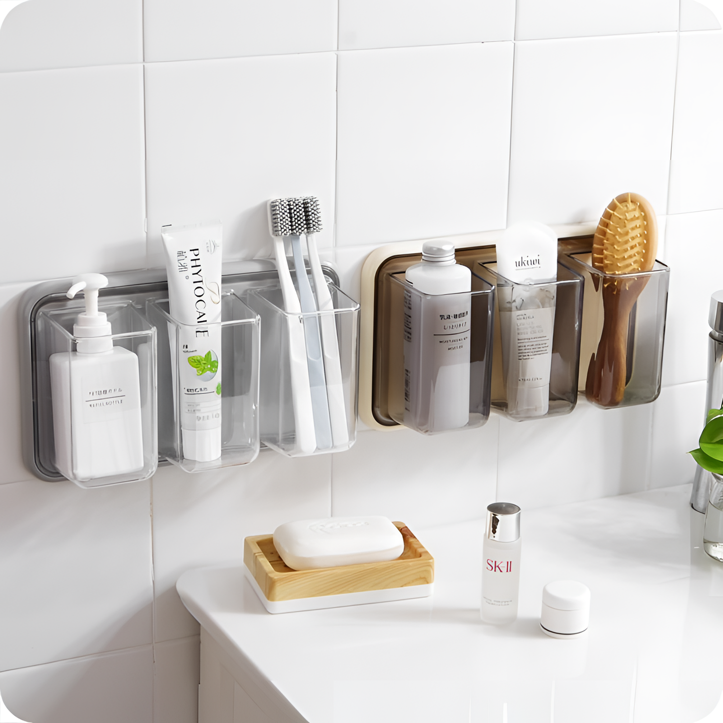 Storely 3-Vase Bathroom Organizer | Bathroom Decor | NordicAbode.com