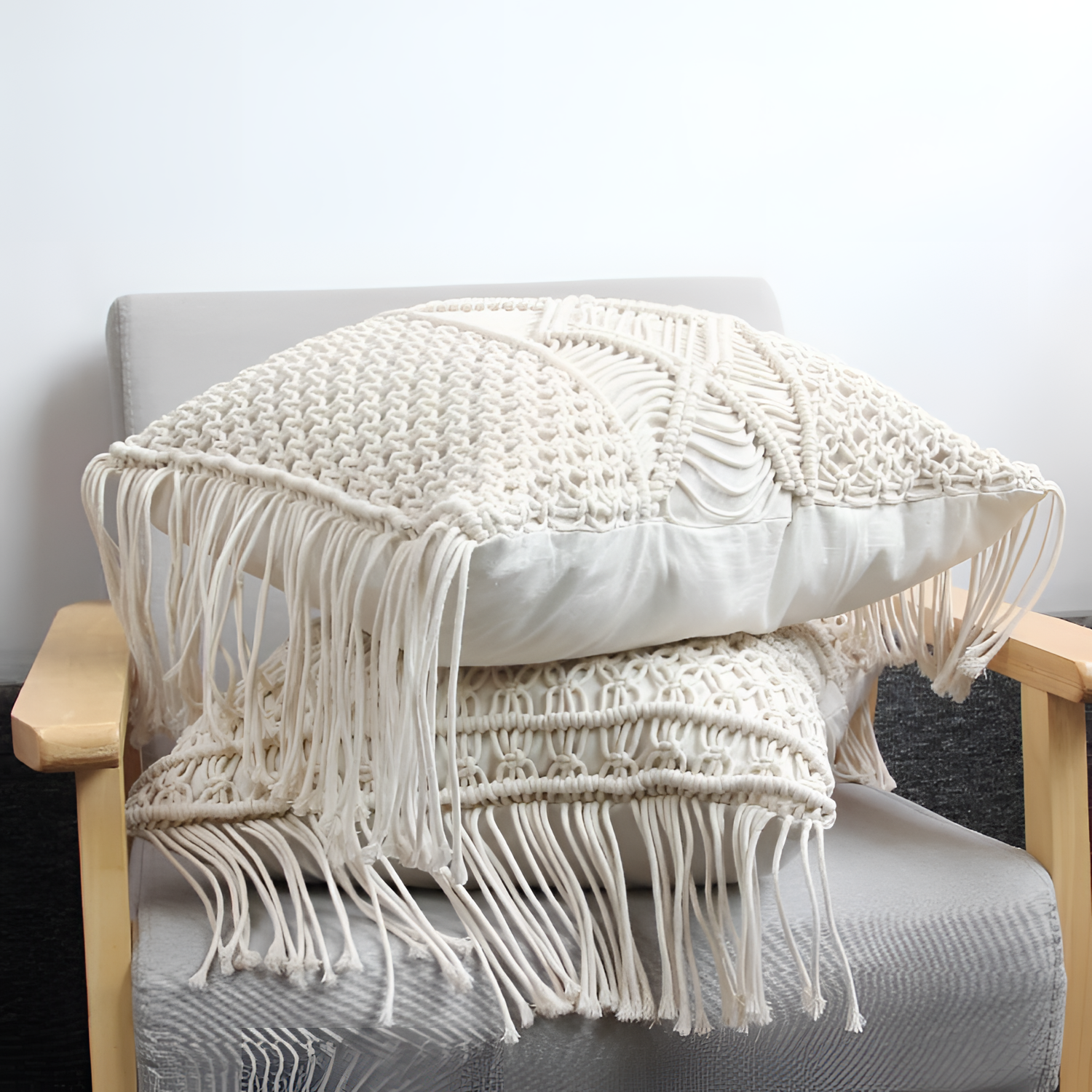 Hand Boho Macrame Tassel Pillowcase | Pillows | NordicAbode.com