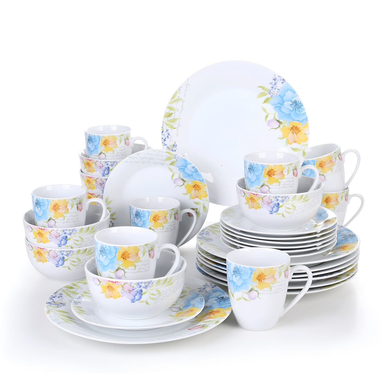 Gracie 32-Piece Porcelain Dinnerware Set - Gracie | Dinnerware | NordicAbode.com