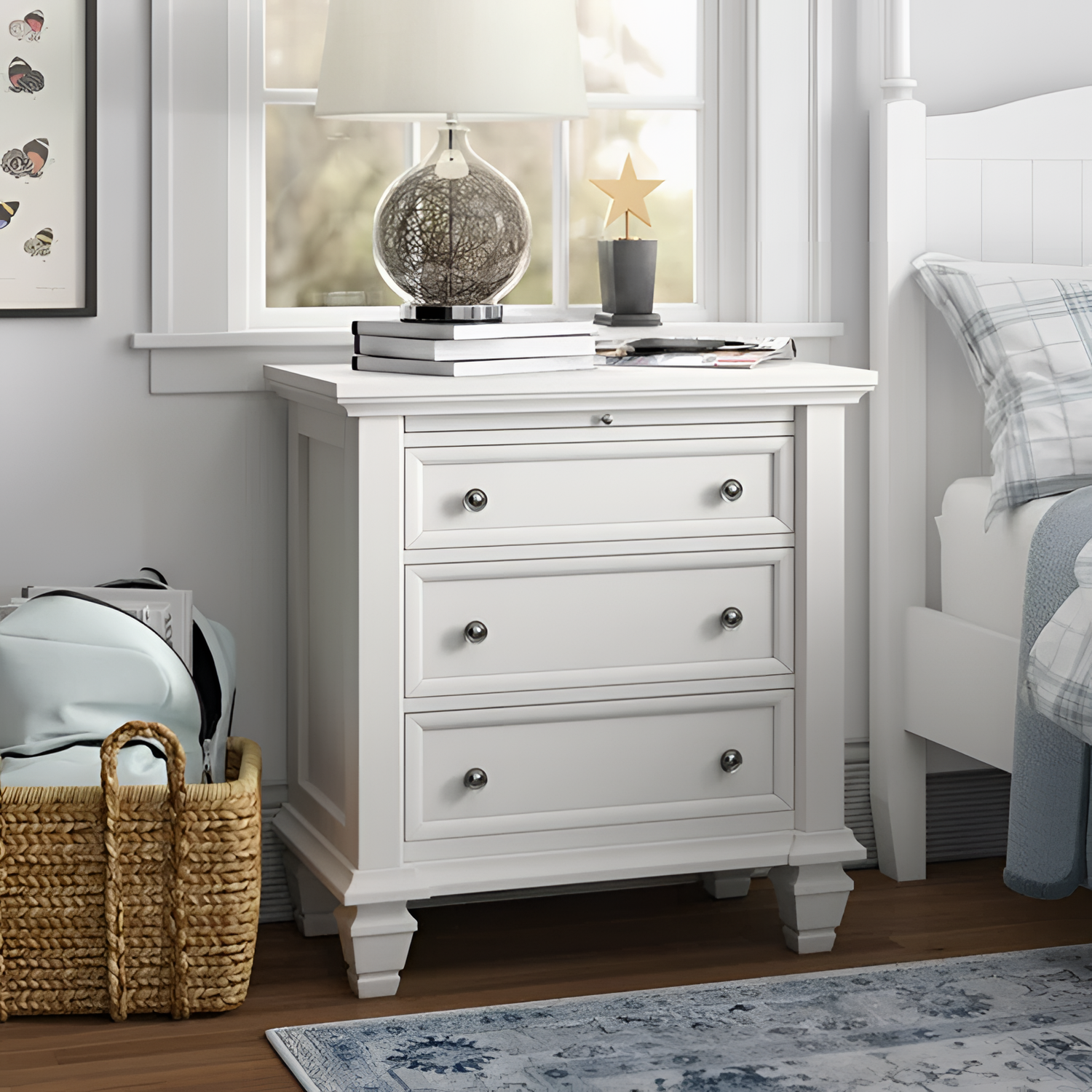 Magness Traditional Nightstand with Storage | Bedroom Furniture | NordicAbode.com