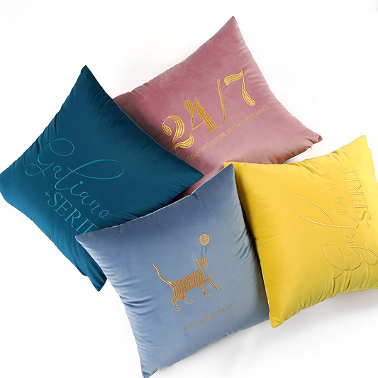 Modern Embroidered Velvet Cushion Cover | Cushion Covers | NordicAbode.com