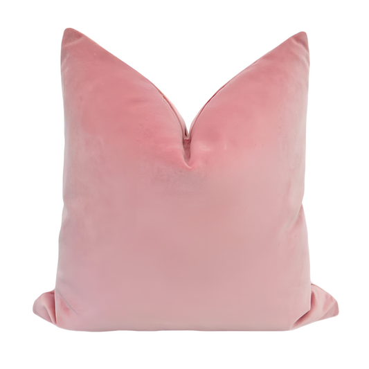 Matte Baby Pink Velvet Cushion | Cushions | NordicAbode.com