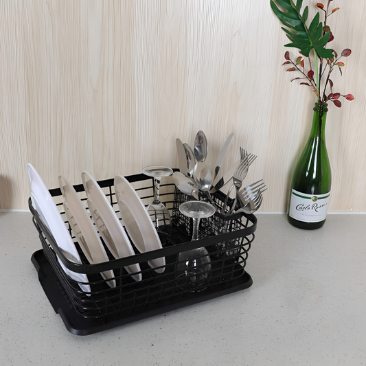 Kitchen Black Dish Drying Rack | Kitchen | NordicAbode.com