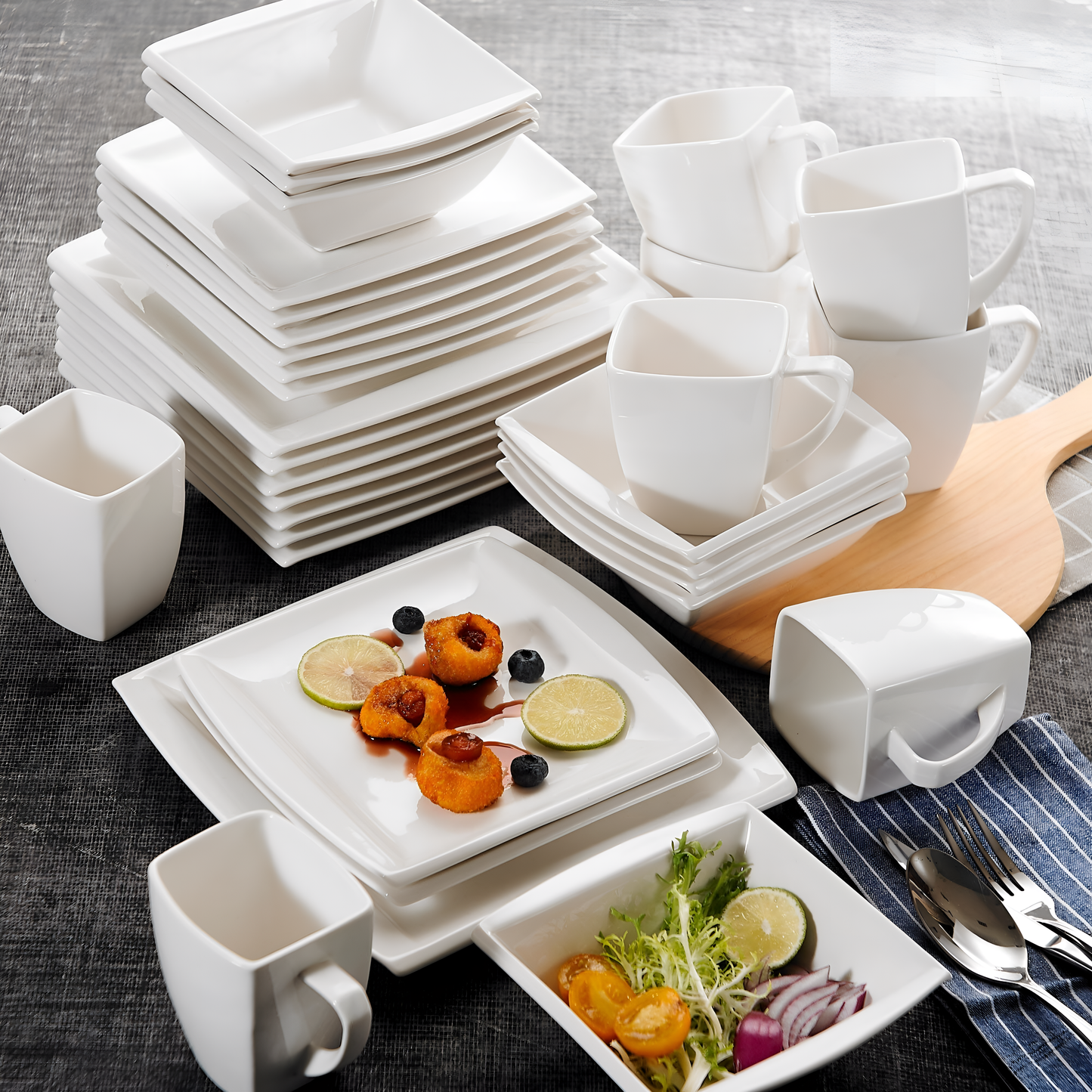 Blance 32-Piece Ceramic Dinner Set - Blance | Dinnerware | NordicAbode.com