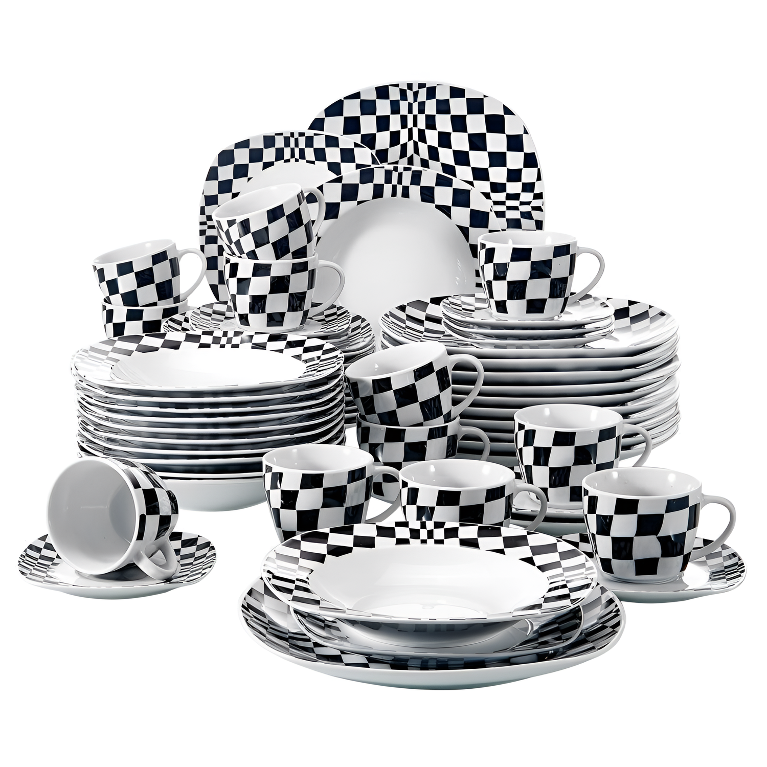 Louise 60-Piece Ceramic Dinnerware Set - LOUISE | Dinnerware | NordicAbode.com