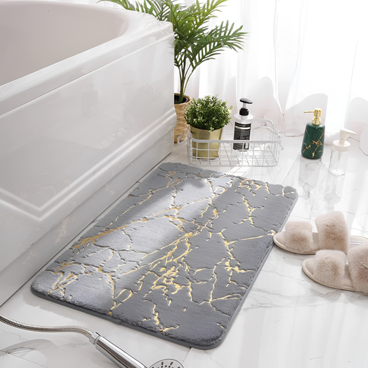 Golden Marble Bathroom Mat | Bath Mats | NordicAbode.com