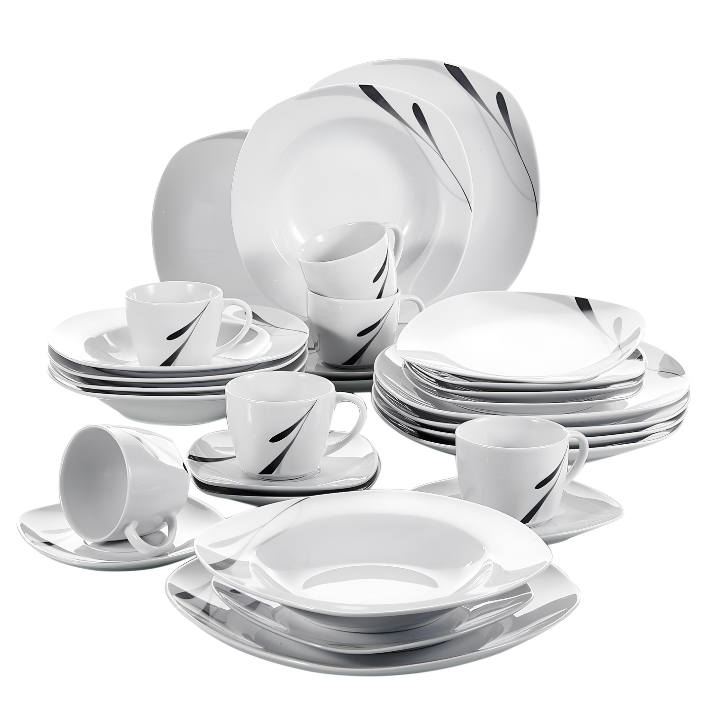 Karla 30-Piece Porcelain Dinner Set | Dinnerware | NordicAbode.com