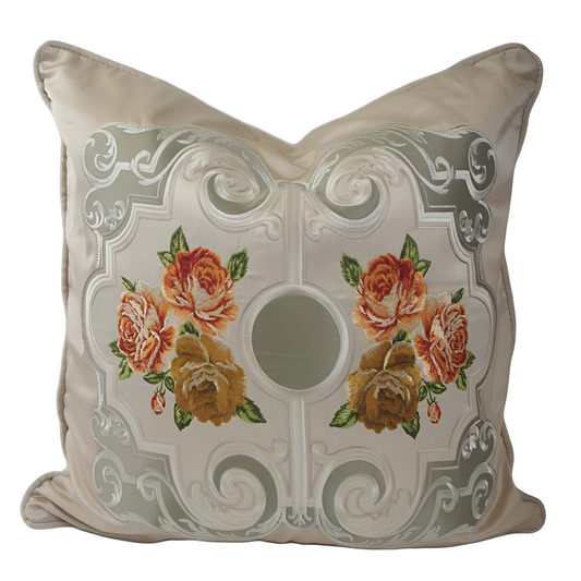 Nude Patterned Silk Cushion Cover | Cushions | NordicAbode.com