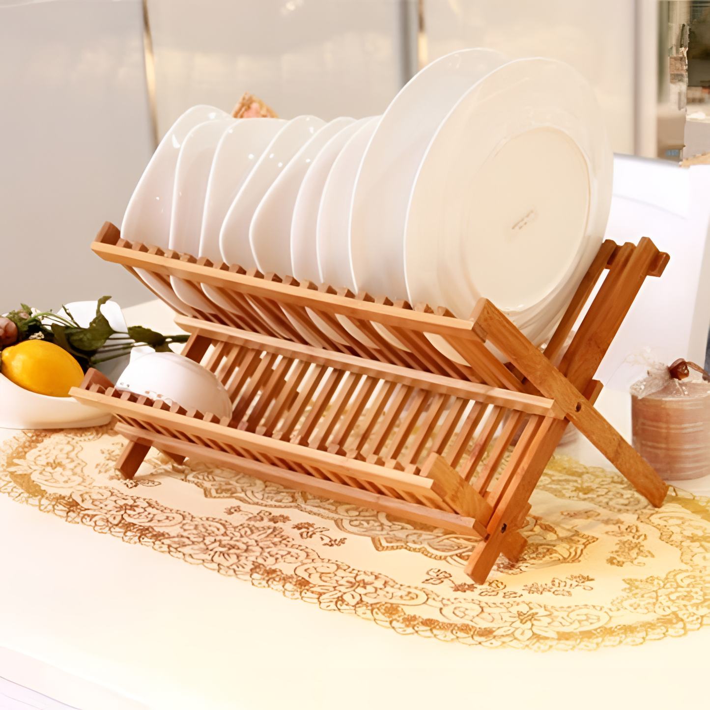 Wooden Bamboo Dish Rack | Kitchen | NordicAbode.com