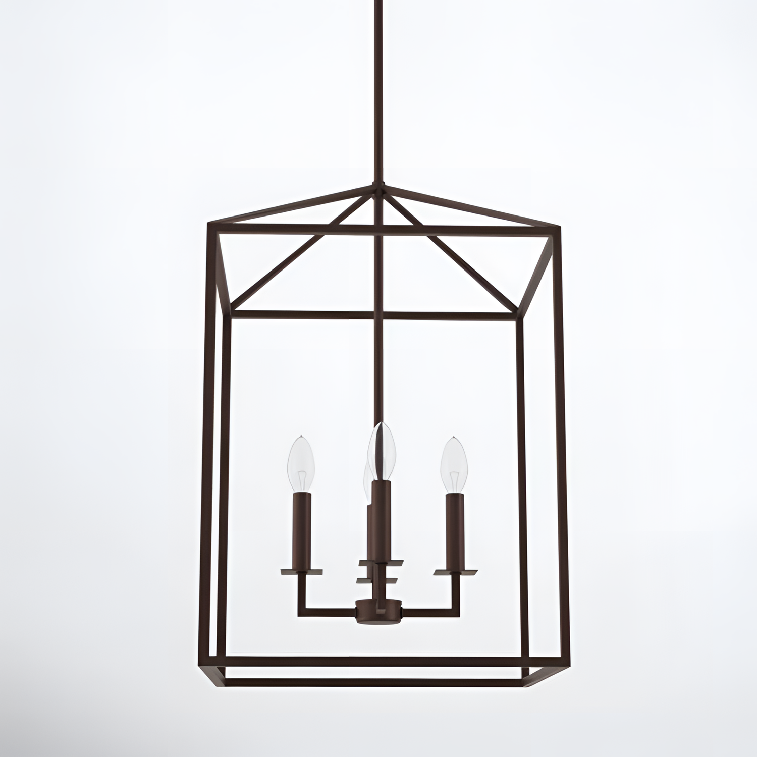 Ellis Elegant Lantern Chandelier - Black | Lighting | NordicAbode.com