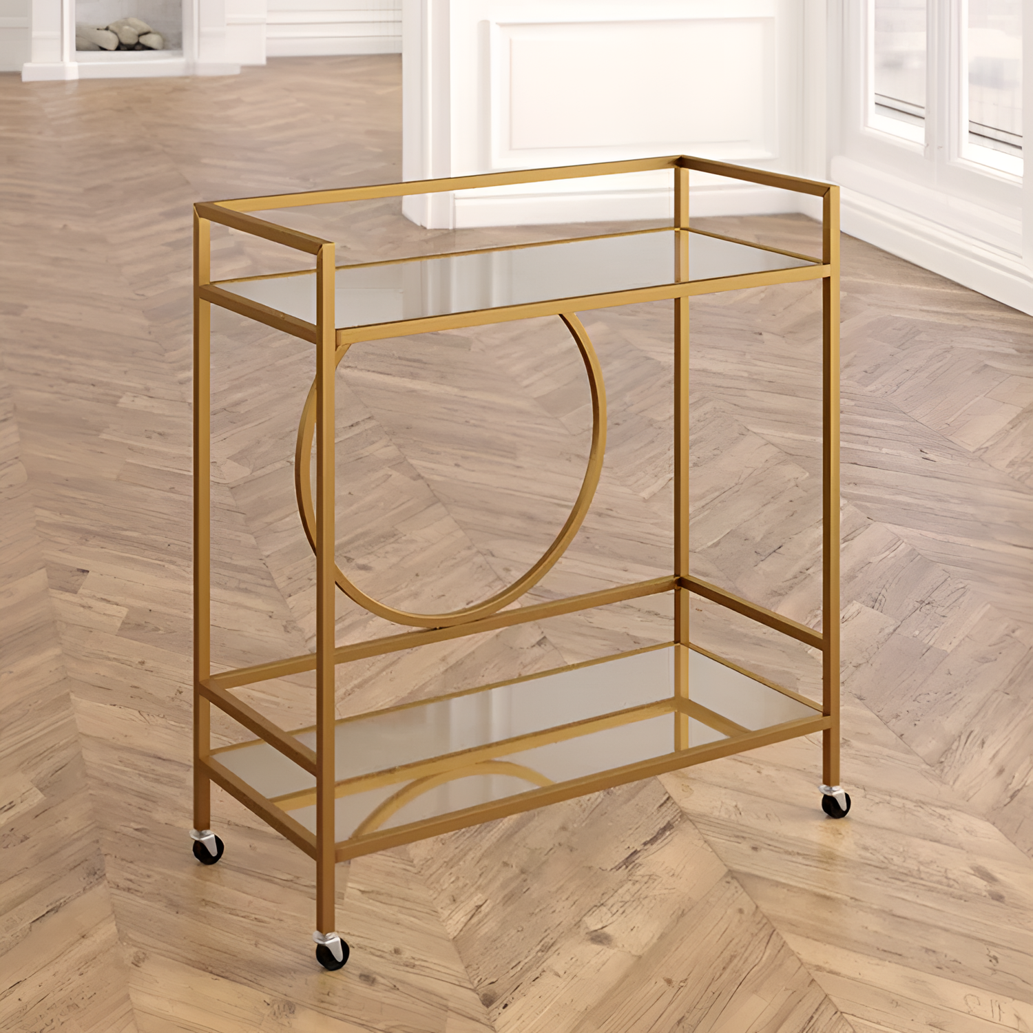 Danius Luxury Gold Bar Cart | Bar Carts | NordicAbode.com