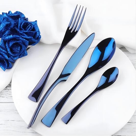 Blue Stainless Steel Cutlery Set | Cutlery | NordicAbode.com