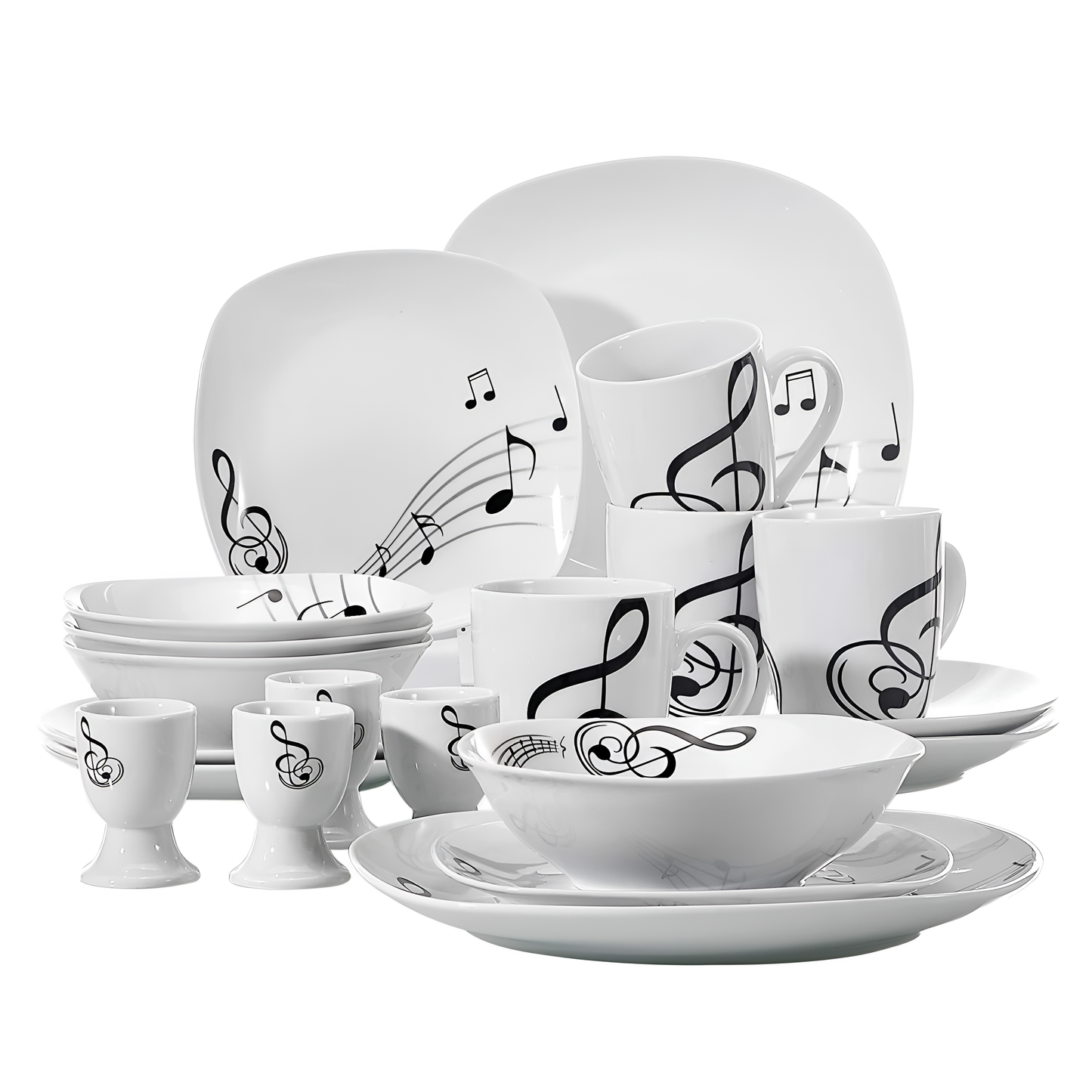 Melody Musical Note Porcelain Dinnerware Set | Dinnerware | NordicAbode.com