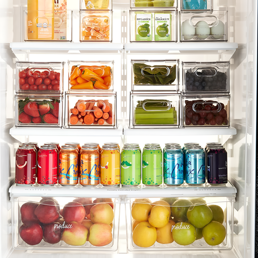 Clear Fridge Storage Bins | Kitchen Organization | NordicAbode.com