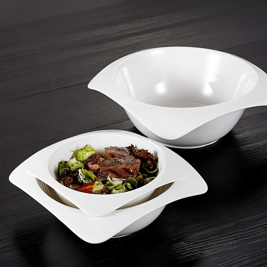 Rosana 3-Piece Ivory Porcelain Bowl Set | Dining Collections | NordicAbode.com