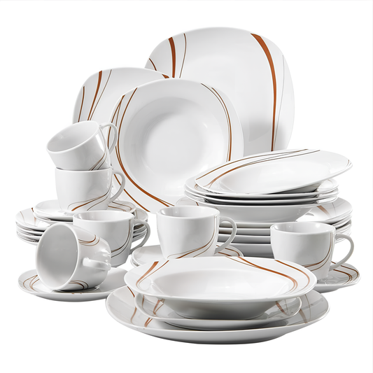 Bonnie 30-Piece Porcelain Dinnerware Set - BONNIE | Dinnerware | NordicAbode.com