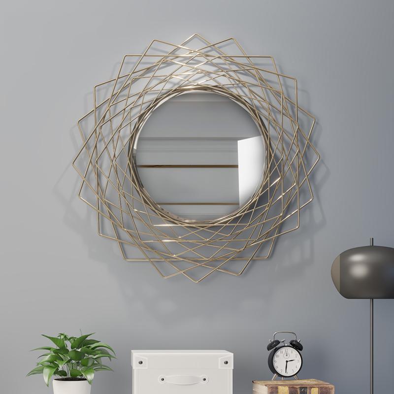 Aquila - Art Deco Iron Frame Mirror - Nordic Side - 07-05, bathroom-collection, feed-cl0-over-80-dollars