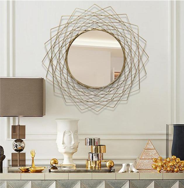 Aquila - Art Deco Iron Frame Mirror - Nordic Side - 07-05, bathroom-collection, feed-cl0-over-80-dollars