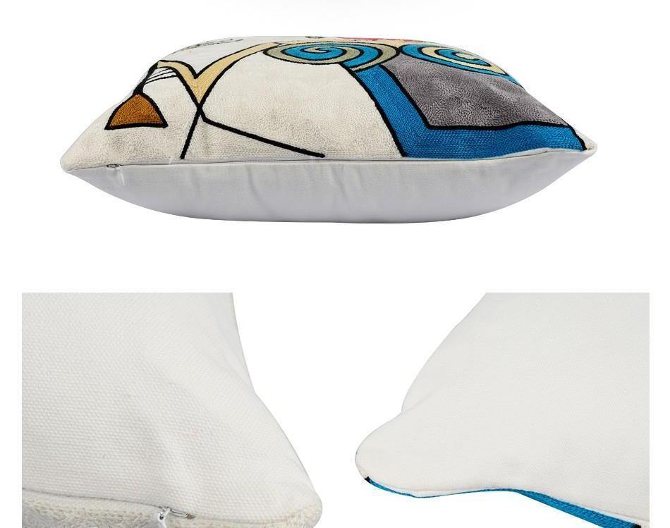 Cotton Embroidered Cushion Covers - Nordic Side - 