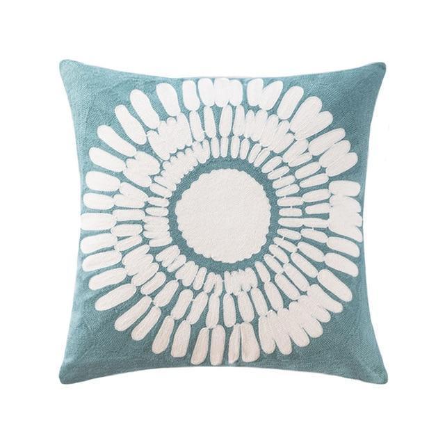 Minty Green Vintage Pattern Cushion Covers - Nordic Side - 