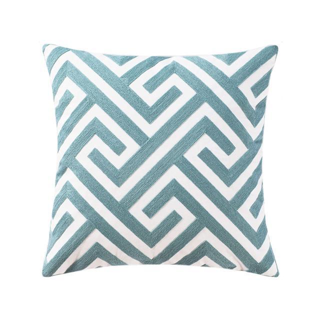 Minty Green Vintage Pattern Cushion Covers - Nordic Side - 