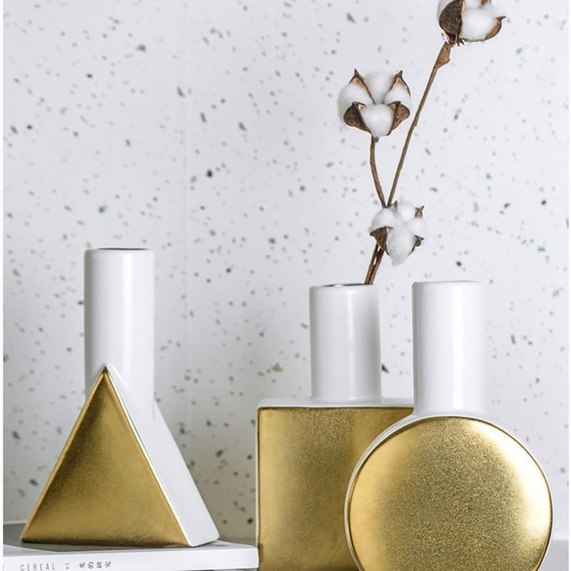 Geometry Gold Vase - Nordic Side - 