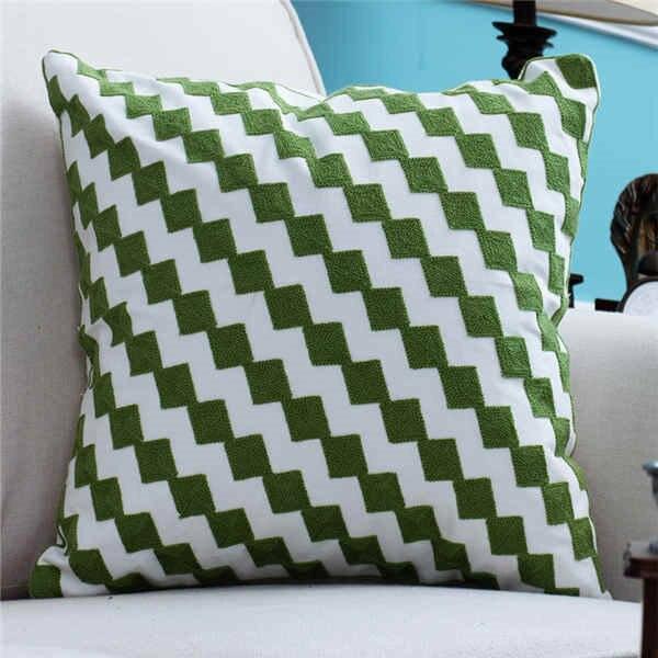 Green Vintage Pattern Cushion Covers - Nordic Side - 