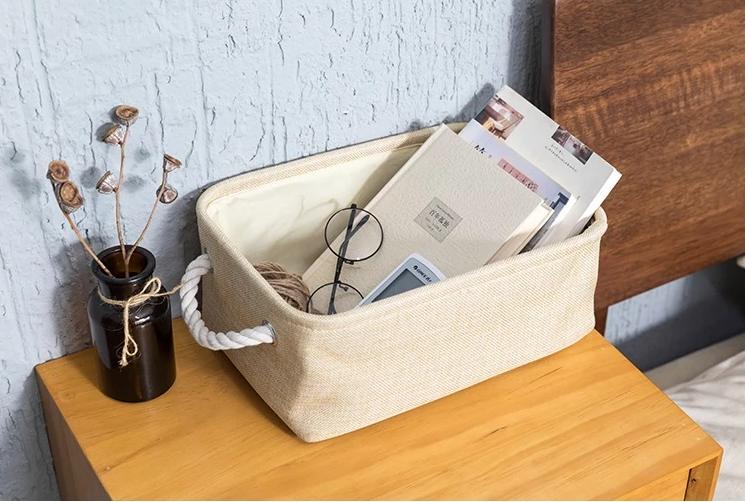 Delisa - Large Fabric Storage Basket - Nordic Side - 09-03, modern-farmhouse