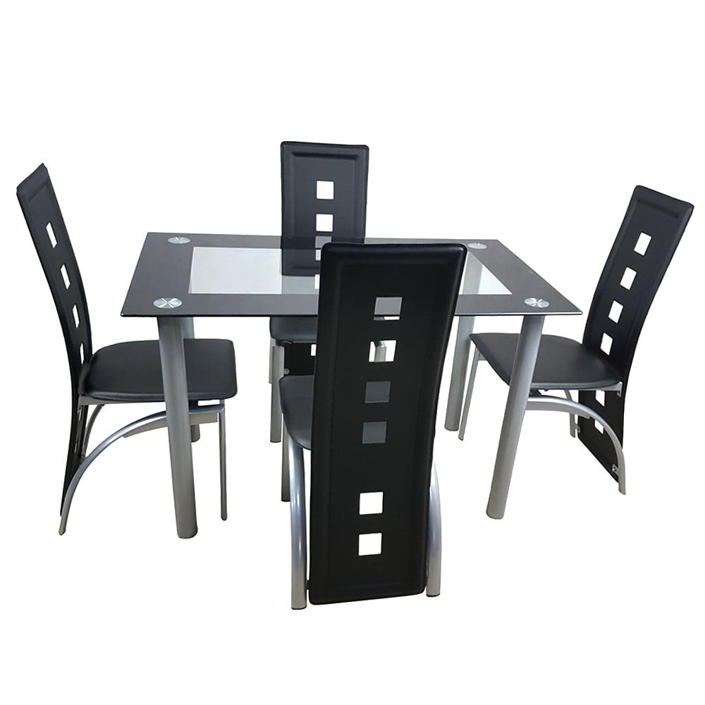 Alisei - Tempered Glass Dining Table and Chairs - Nordic Side - 11-18, modern-furniture