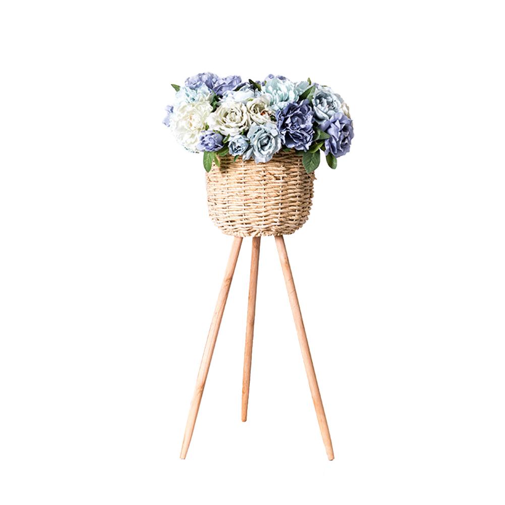 Ottilie - Handmade Bamboo Standing Basket - Nordic Side - 08-06, modern-farmhouse