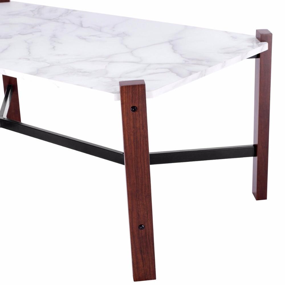 Fable - Faux Marble Top Living Room Coffee Table - Nordic Side - 01-29, modern-farmhouse, modern-furniture