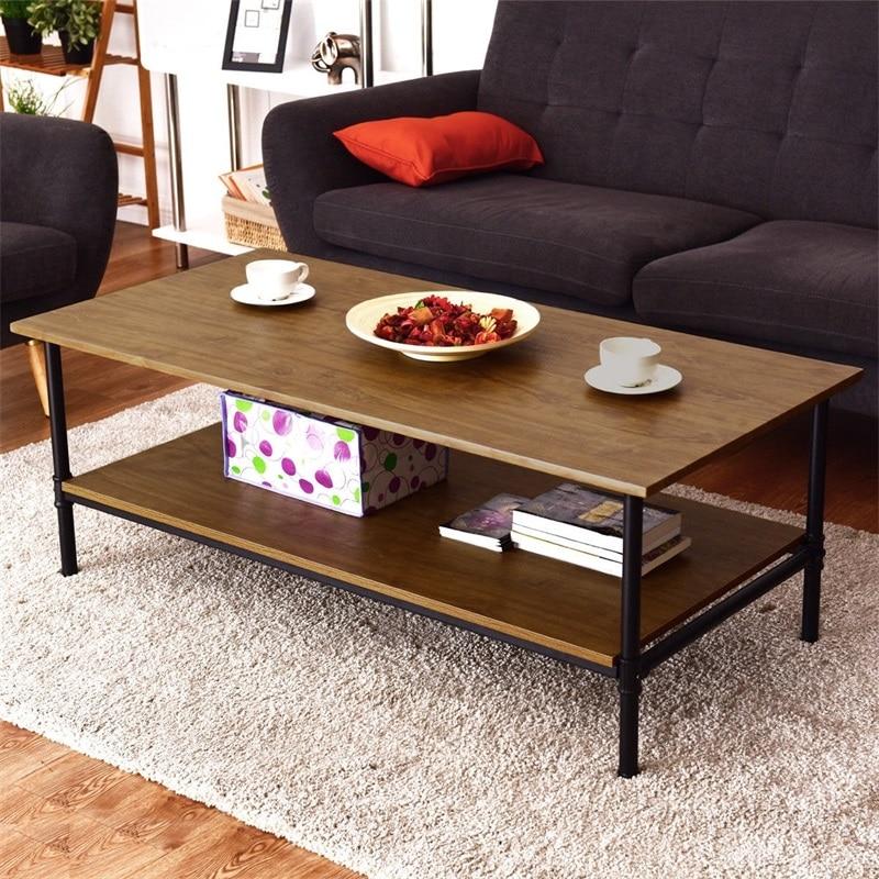 Tingo - Rectangle Bottom Shelf Wood Coffee Table - Nordic Side - 11-18, modern-farmhouse, modern-furniture