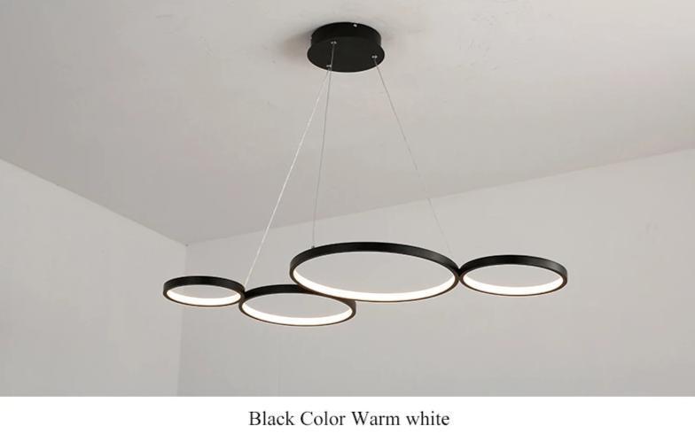 White & Black Circle Modern LED Pendant Lights - Nordic Side - 