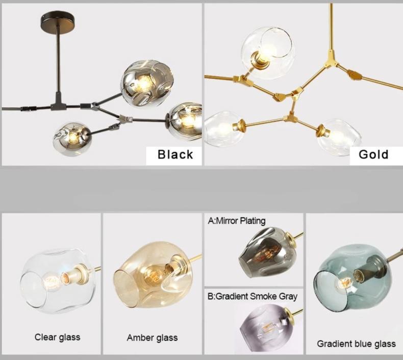 Golden Branch Chandelier - Nordic Side - 