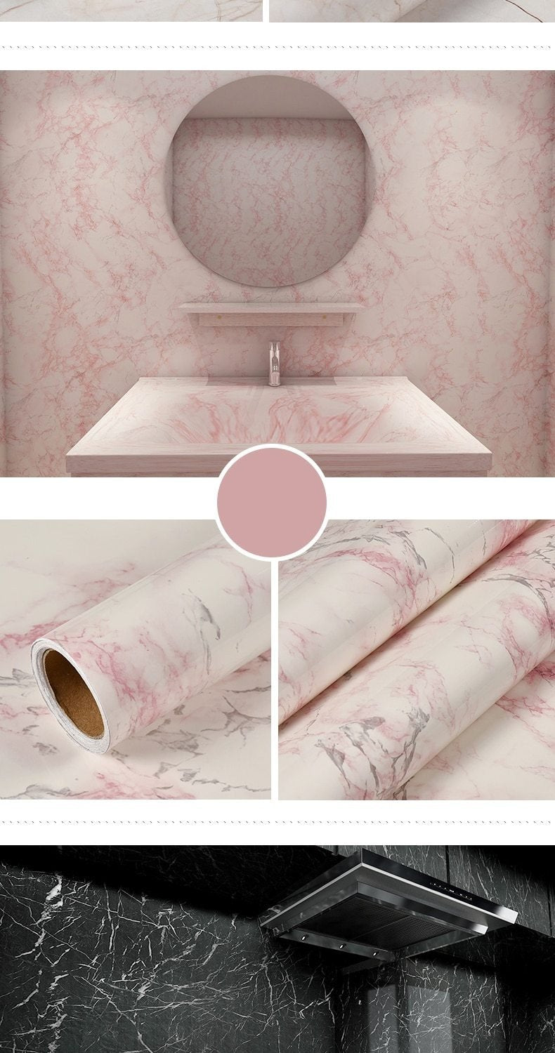 Marble Pattern Self-Adhesive Vinyl Wallpaper - Nordic Side - 02-05, modern-pieces