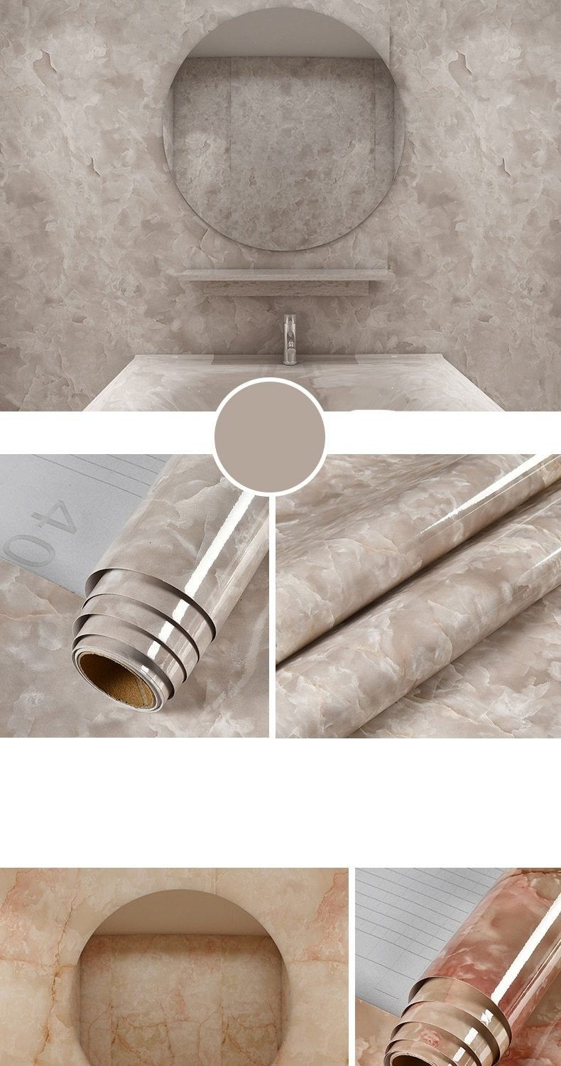 Marble Pattern Self-Adhesive Vinyl Wallpaper - Nordic Side - 02-05, modern-pieces