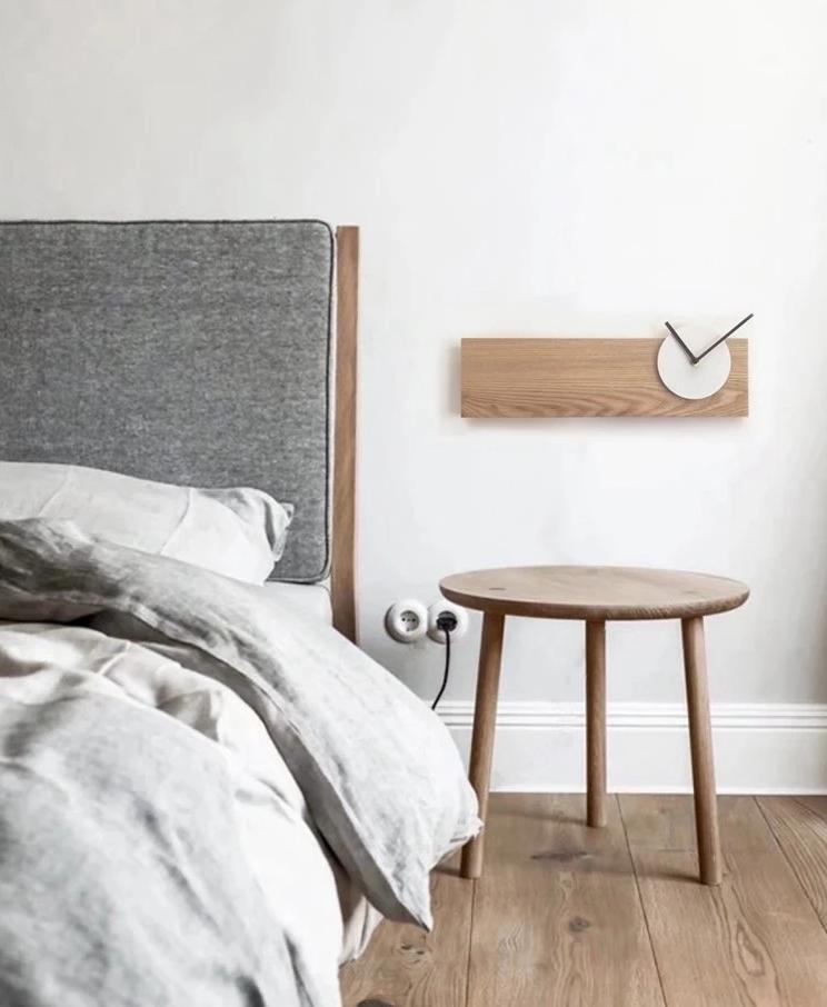 Fintan - Modern Wood Minimalist Clock - Nordic Side - 08-06, feed-cl0-over-80-dollars, modern, modern-farmhouse, modern-nordic, modern-wall-clock, nordic, wall-clock