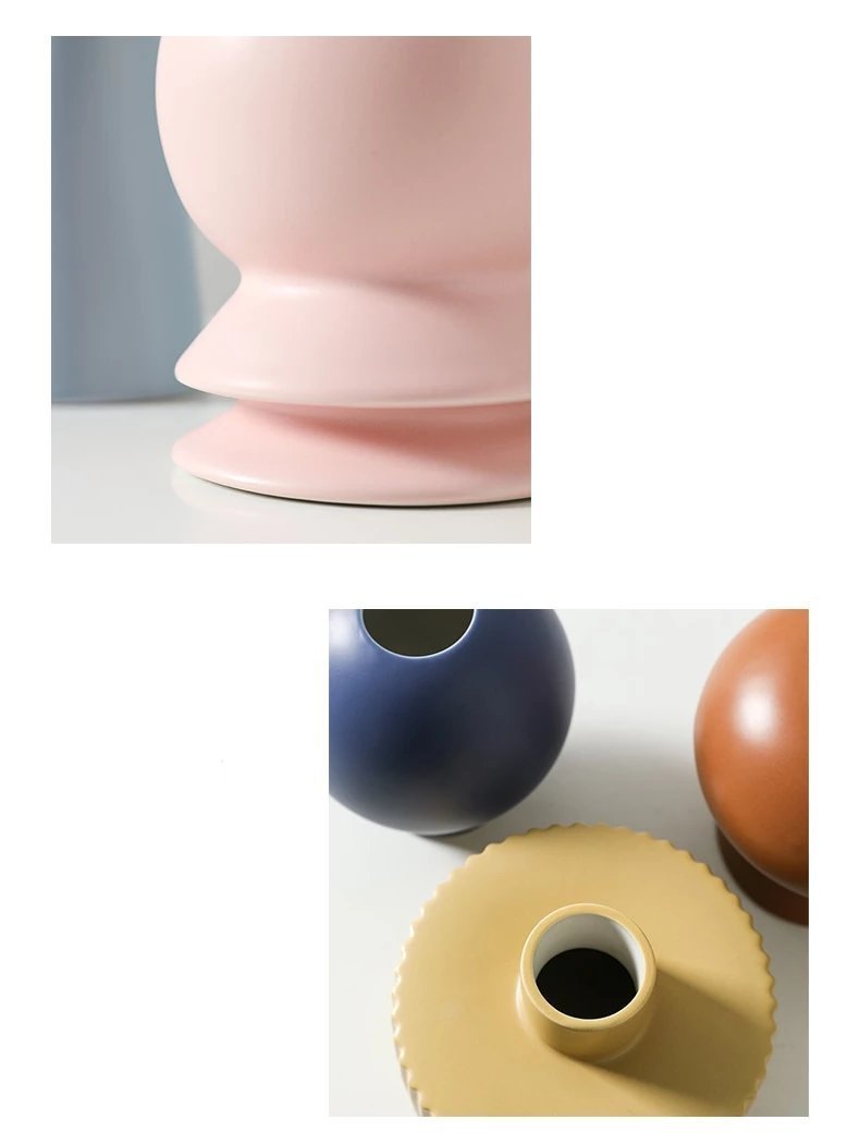 Colorful Ceramic Nordic Vases - Nordic Side - 