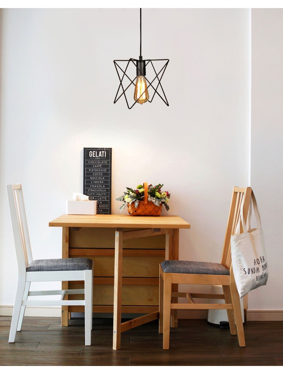 Modern Geometric Iron Pendant Light - Nordic Side - 