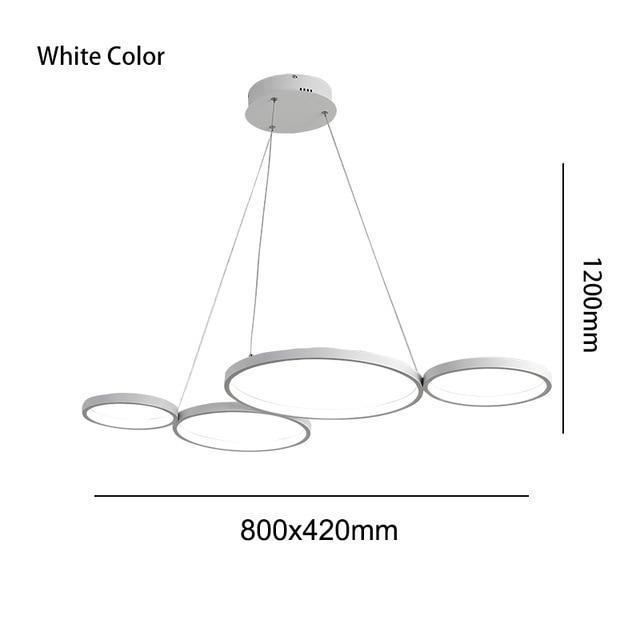 White & Black Circle Modern LED Pendant Lights - Nordic Side - 