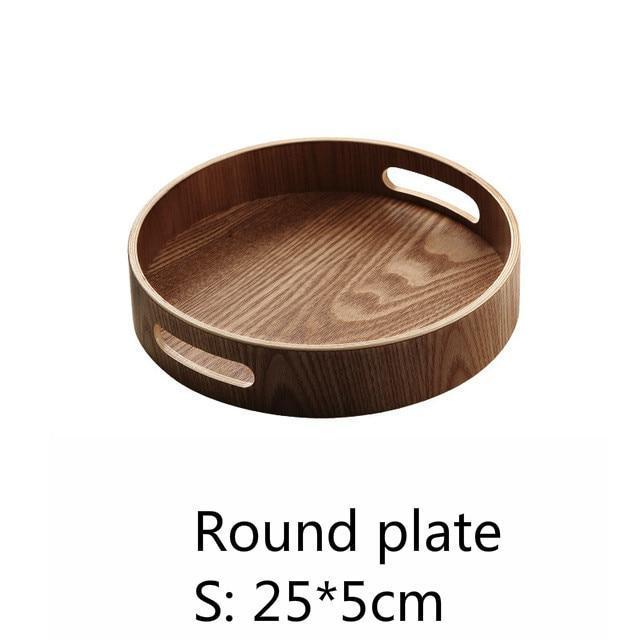 Wooden Round/Oval/rectangular Serving Tray - Nordic Side - 