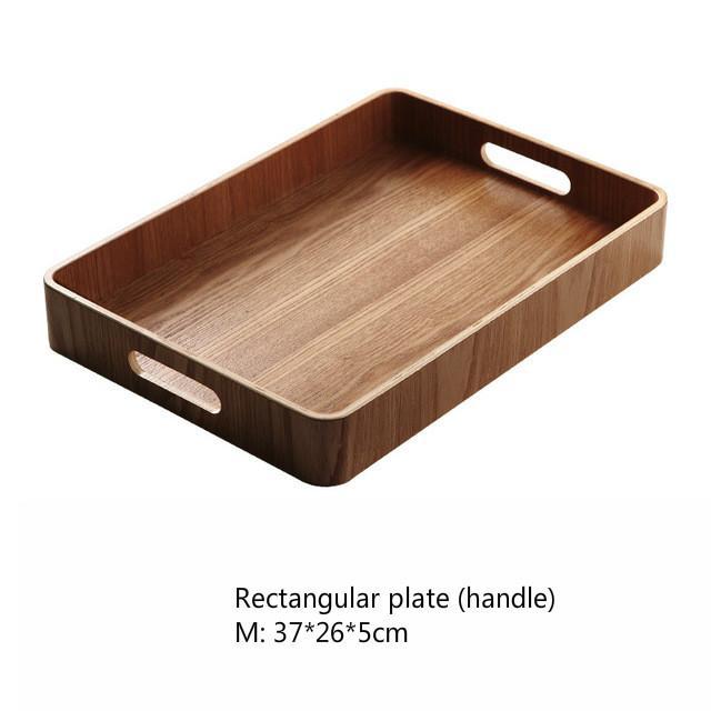 Wooden Round/Oval/rectangular Serving Tray - Nordic Side - 