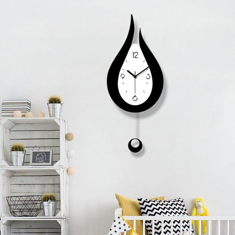 Lyon - Modern Nordic Water Droplet Design Wall Clock - Nordic Side - 02-12, modern-pieces